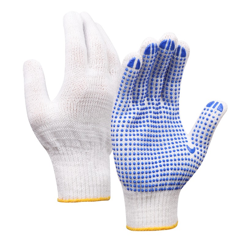 PVC Dotted Gloves - Double Side Bleached