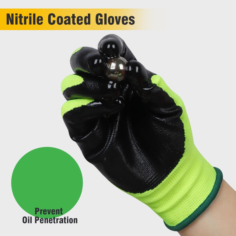 Nitrile Safety Work Gloves - Construction