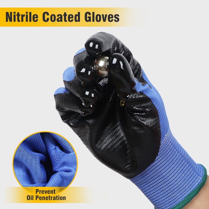 Nitrile Coated Safety Gloves - High Quality