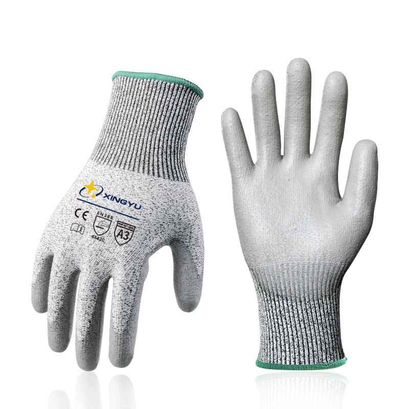 Cut Resistant Gloves - 13G HPPE PU Coating