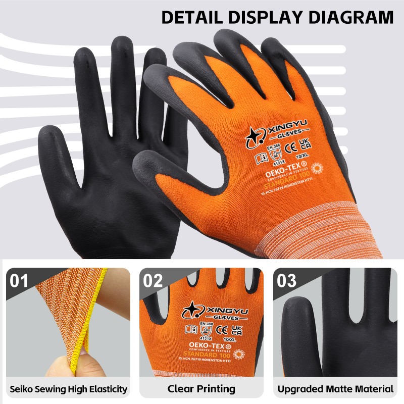 Nylon Coated Work Gloves - 15g Microfoam