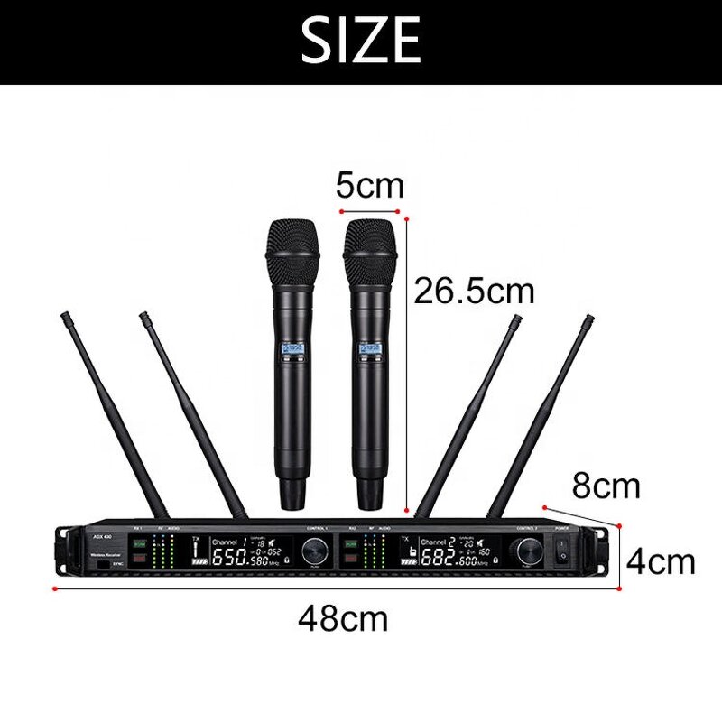 Wireless Microphone Factory - ADX400 UHF Metal Karaoke Handheld
