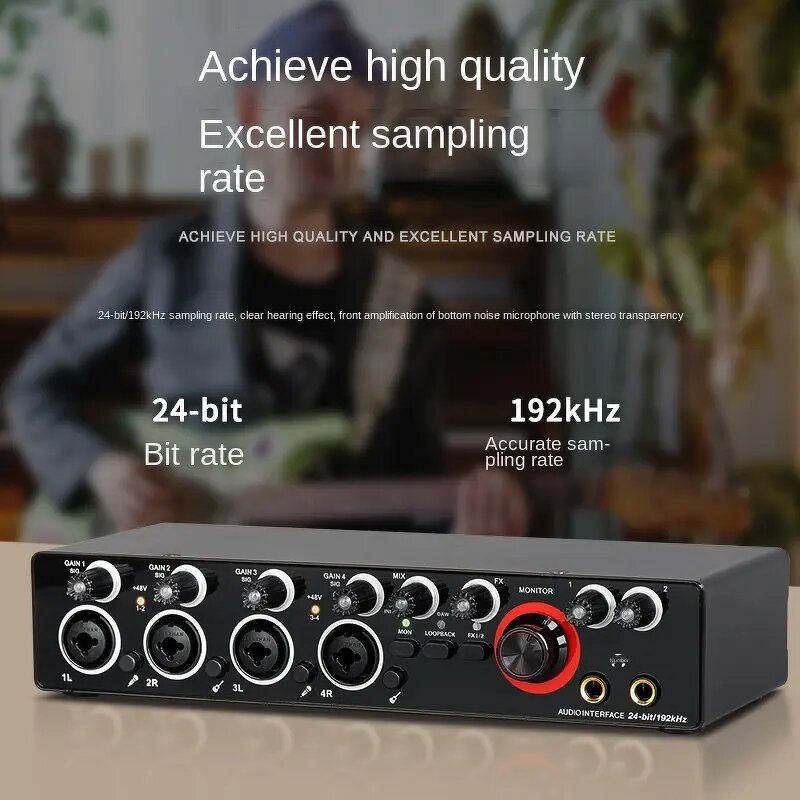 Audio Interface Supplier - 4 Channel USB Sound Card Live Recording