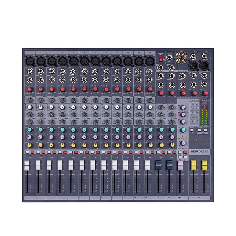 Audio Mixer Factory - EFX12 12-Channel Alloy Steel Console OEM