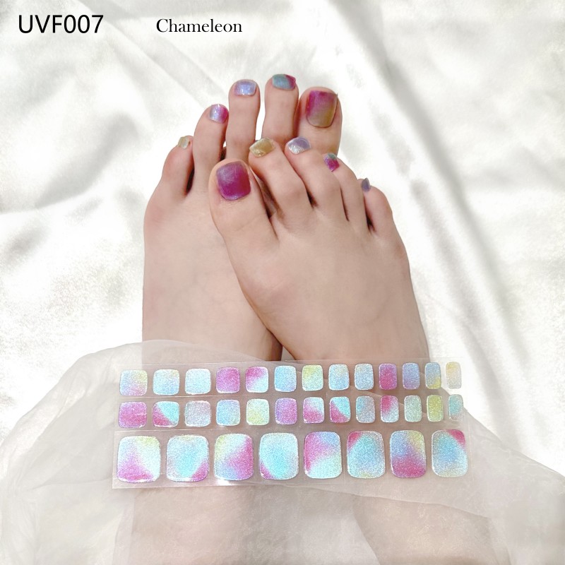 Factory Supplier New Gel Nail Stickers Self Adhesive Semi Cured Gel Toe Nails