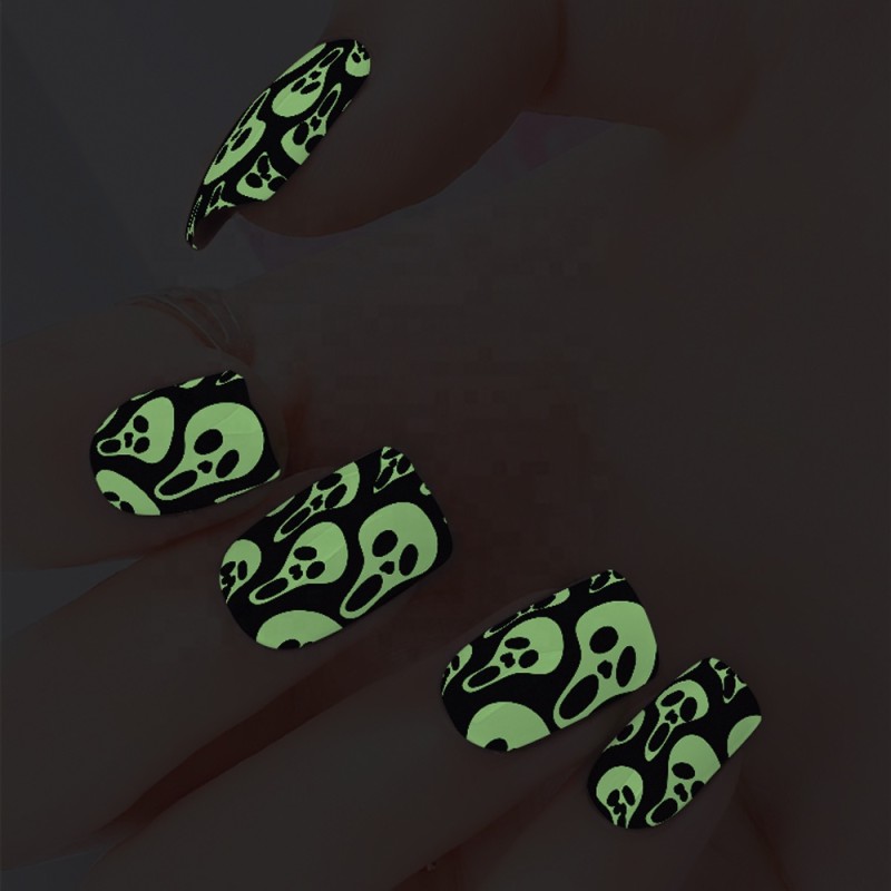Hot Selling AMP Glow in the Dark Nail Wraps for Decoration Nail