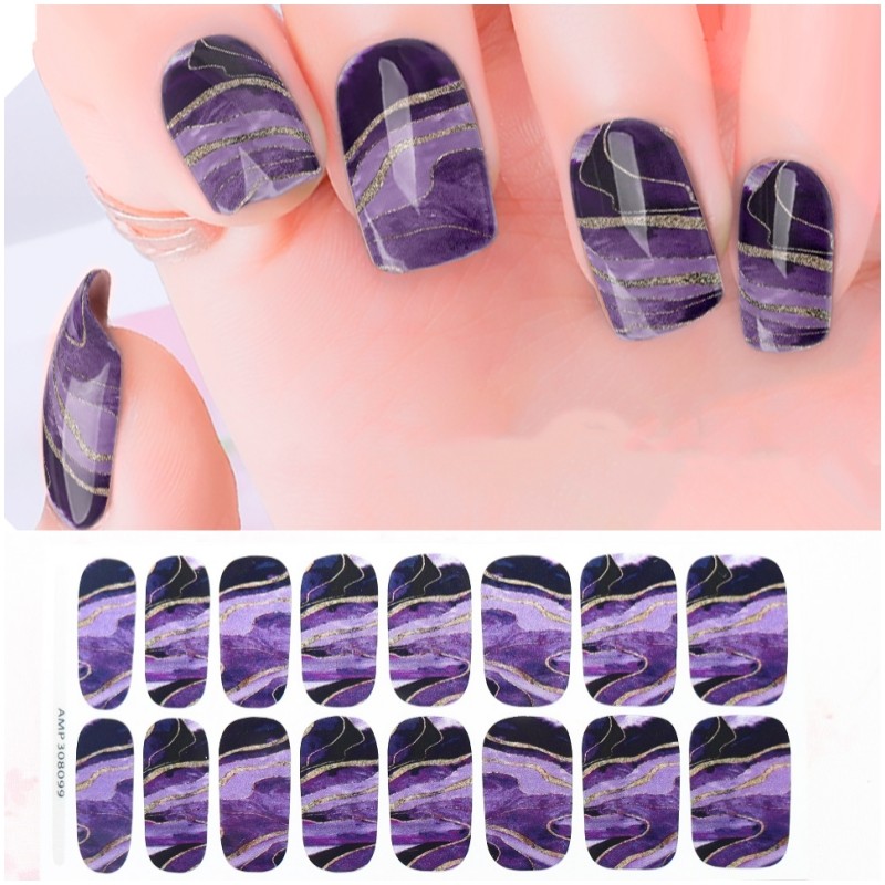 2024 Hottest Cover 2d Nail Wraps Custom Nail Decals