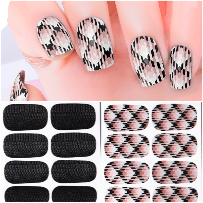 Wholesale Promotional Simple Eco-friendly Cartoon Nail Polish Strips Stickers