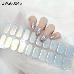 Semi Cured UV Gel Nail Stickers New Style Real Gel Nail Polish Adhesive Full Wraps Strips