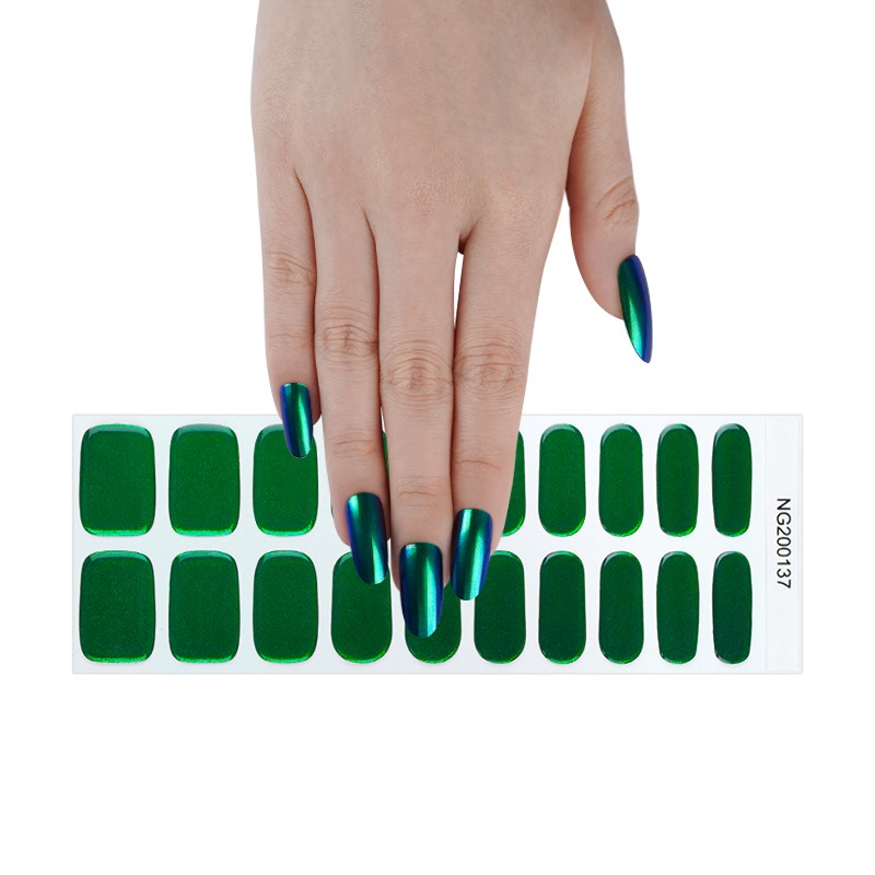 High Quality Long Lasting Nail Polish Strips Stickers Chameleon Semi Cured UV Lamp Nail Gel Nail Wraps