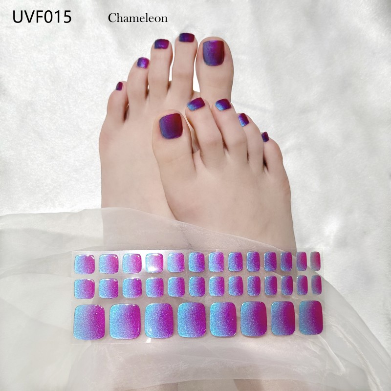 Factory Supplier New Gel Nail Stickers Self Adhesive Semi Cured Gel Nail Polish Strips Gel Toe Nail