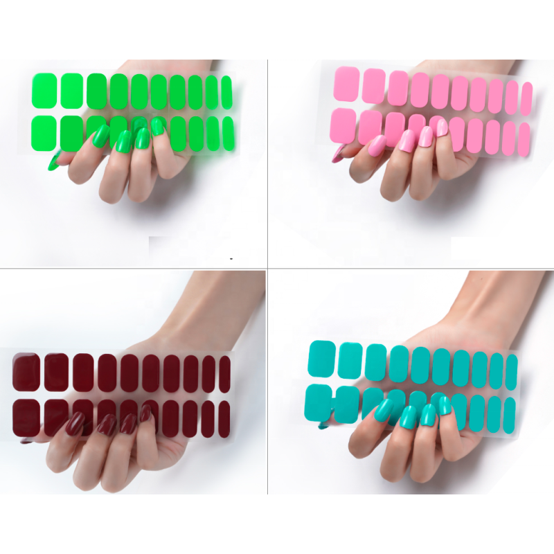 Beautysticker Gel Nail Strips Cheap Price Gel Nail With the Uv Semi-cured Gel Nail Stickers