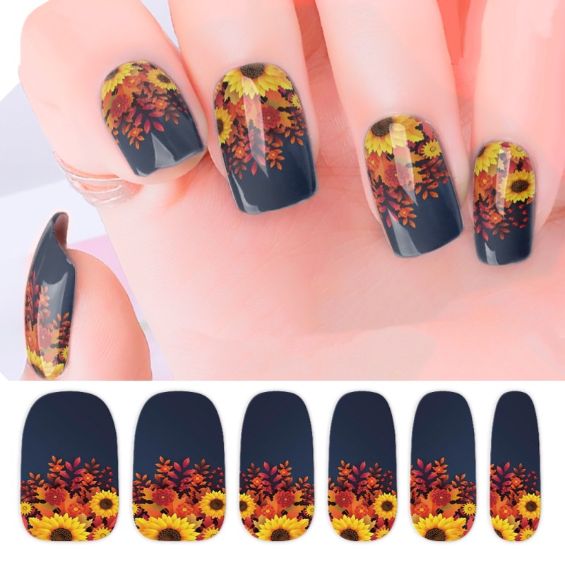 Safety Certification and Beautiful Finger Nail Polish Wraps Application Party Nail Sticker