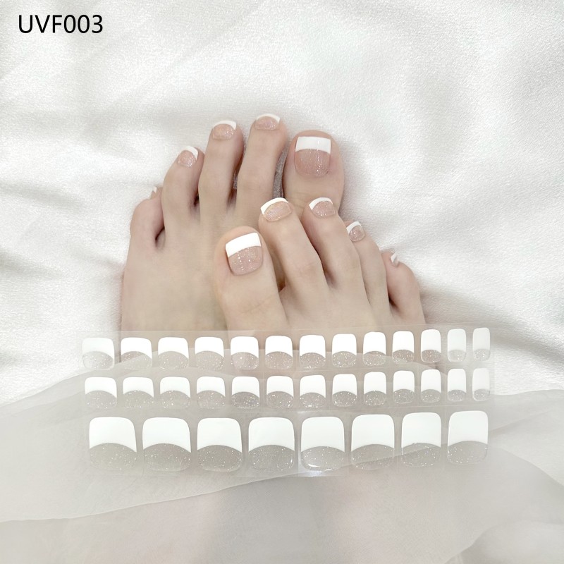Nail Stick Gel Strips Cheap Price Gel Nail With the Uv Semi Cured Gel Toe Sticker