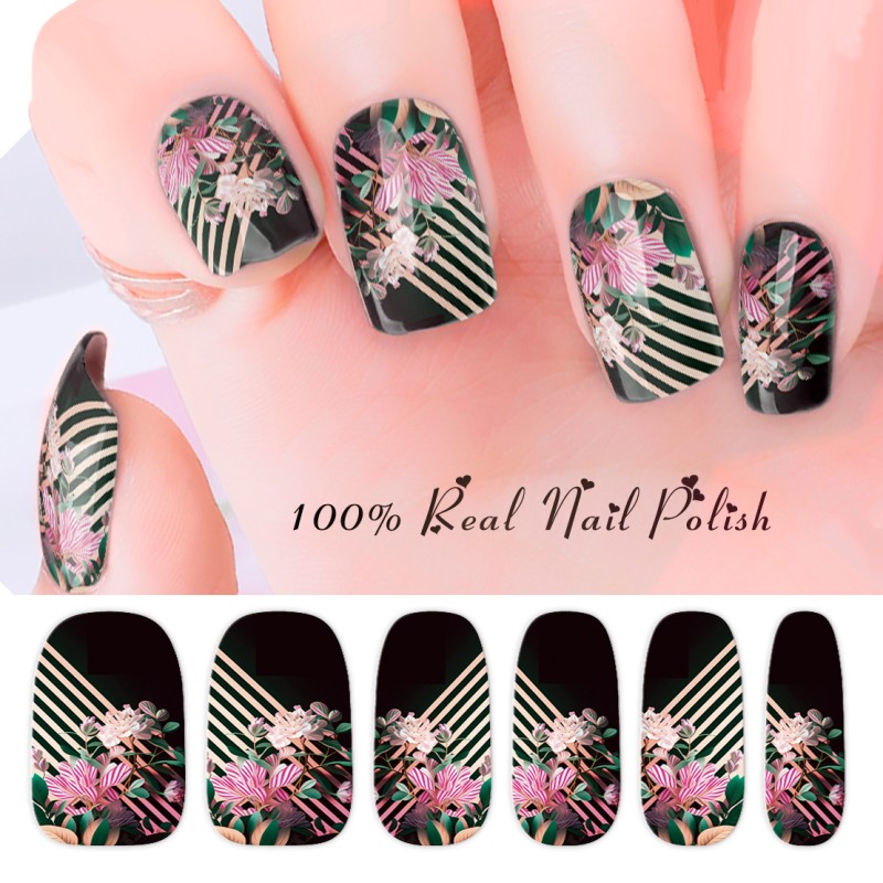 AMP/Olivia  Hot Selling Full Coverage Self-adhesive Nail Polish Sticker