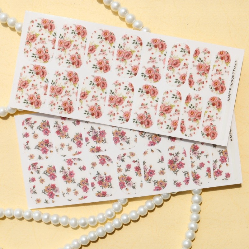 Free Samples Wholesale Customize Art Nail Polish Wraps Full Coverage Self-adhesive Free Nail Stickers