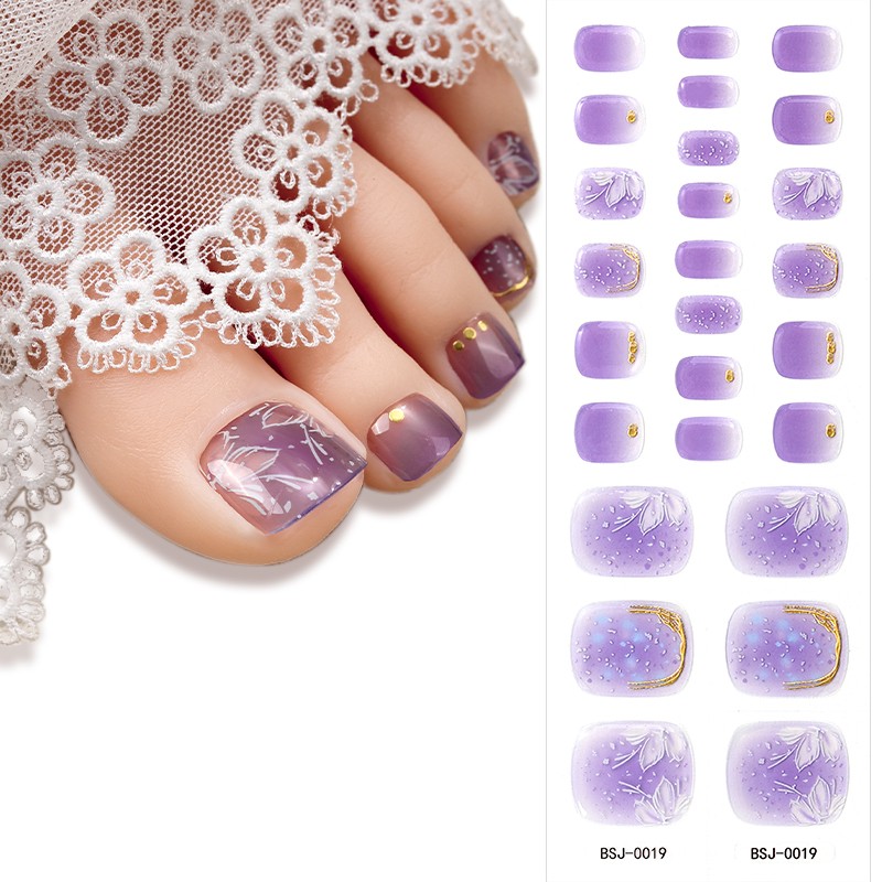 The Best Sell Semi Cured Wraps Long Lasting Gel Nail Strips New Arrival Styles Toe Nail Wraps with Uv Light