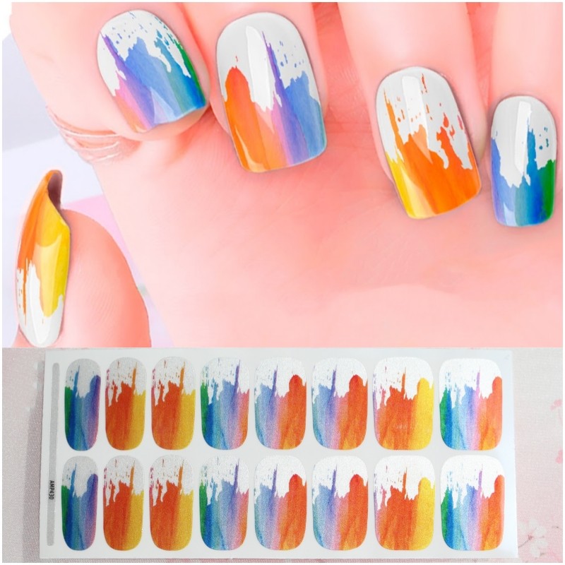 Safety Certification and Beautiful Finger Nail Polish Wraps Application Party Nail Sticker