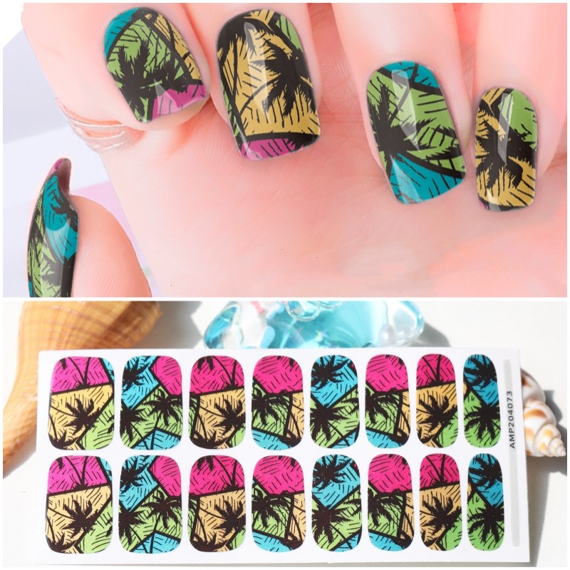 Safety Certification and Beautiful Finger Nail Polish Wraps Application Party Nail Sticker