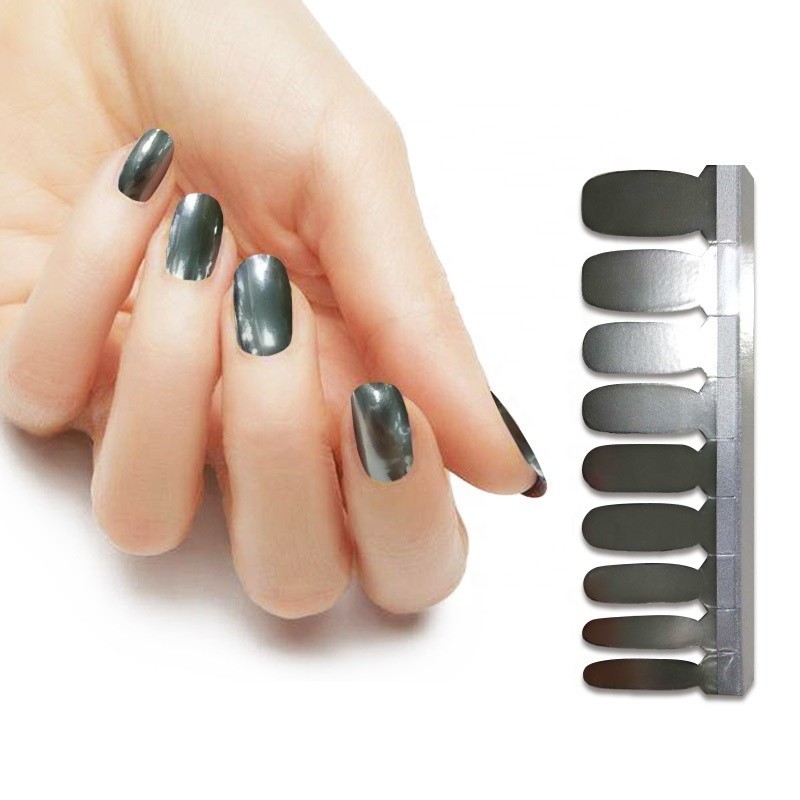 Top Quality 100% Real Nail Polish Metallic Nail Wraps for Girls