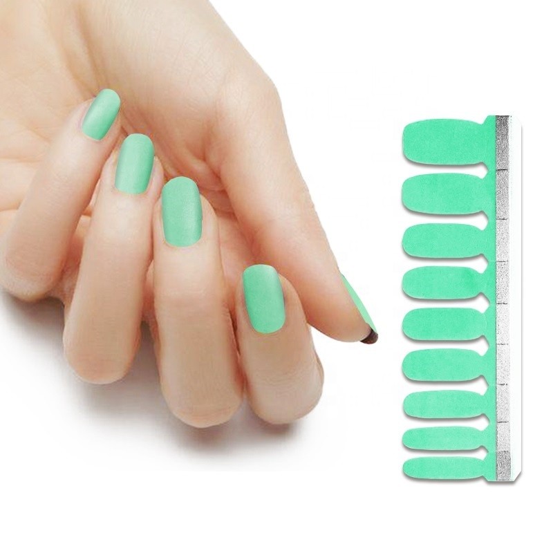 High Quality Cheapest 100% Real Nail Polish Nail Art Korea Style Solid Color Nail Sticker
