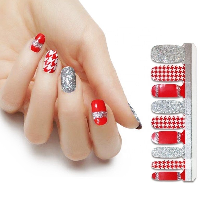 Latest Popular Excellent Quality Eco Friendly Glitter Nails Art Sticker