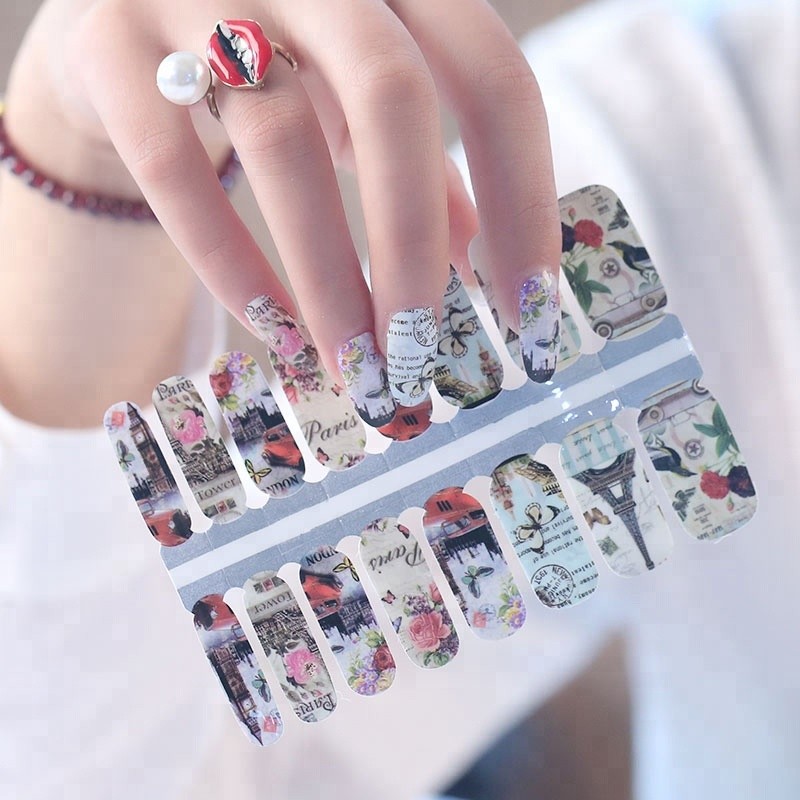 Wholesale Best Price Multiple Pattern Nail Wrap Self Adhesive Nail Stickers