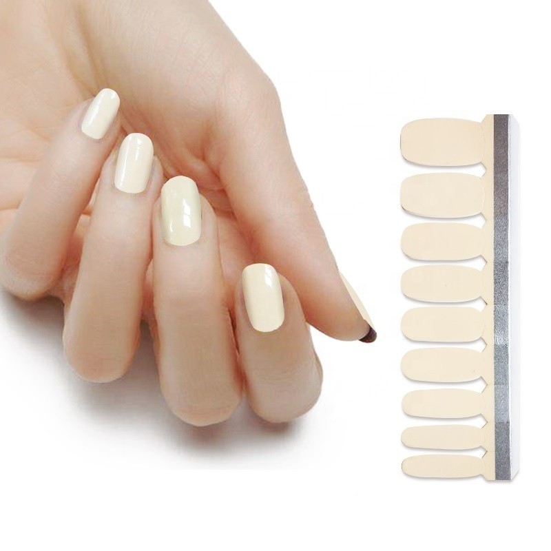 High Quality Cheapest 100% Real Nail Polish Nail Art Korea Style Solid Color Nail Sticker