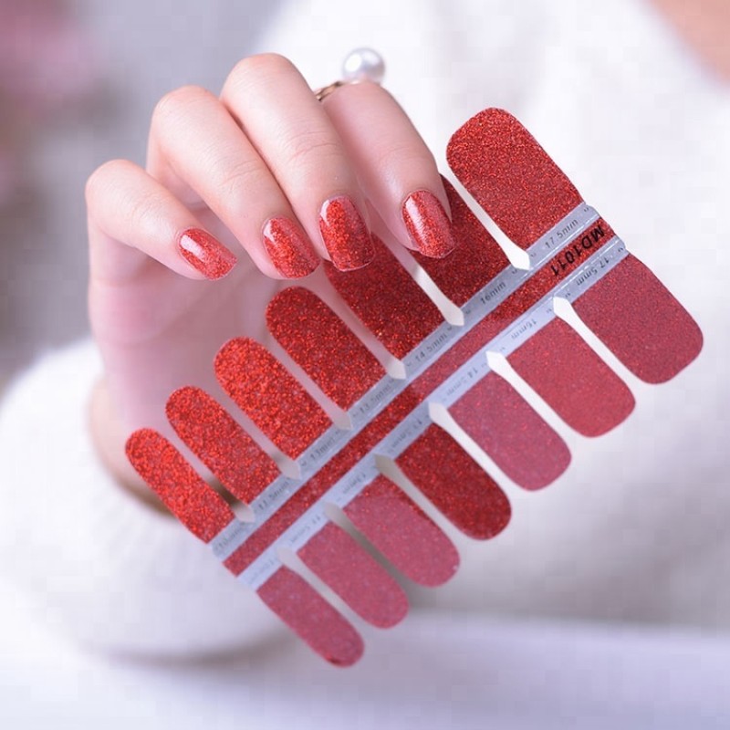 Eco Friendly and Safety Self Adhesive DIY 3d Nail Stickers Glitter