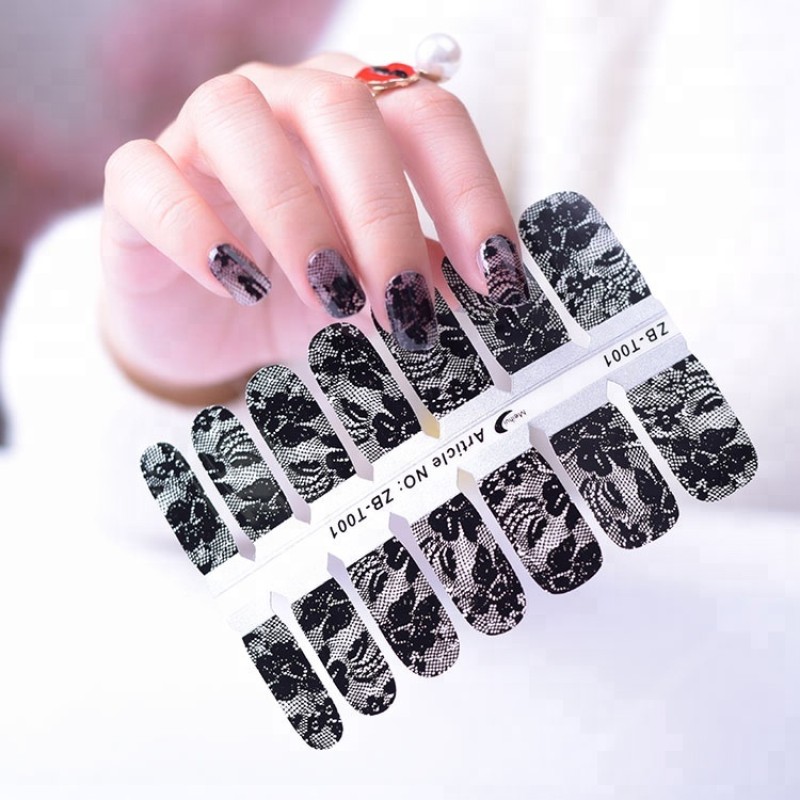 Eco Friendly and Safety Self Adhesive DIY 3d Nail Stickers Glitter
