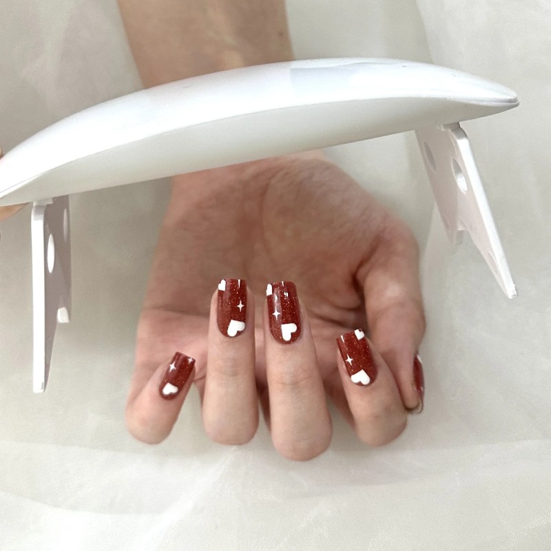 Semi Cured UV Gel Nail Stickers New Style Real Gel Nail Polish Adhesive Full Wraps Strips