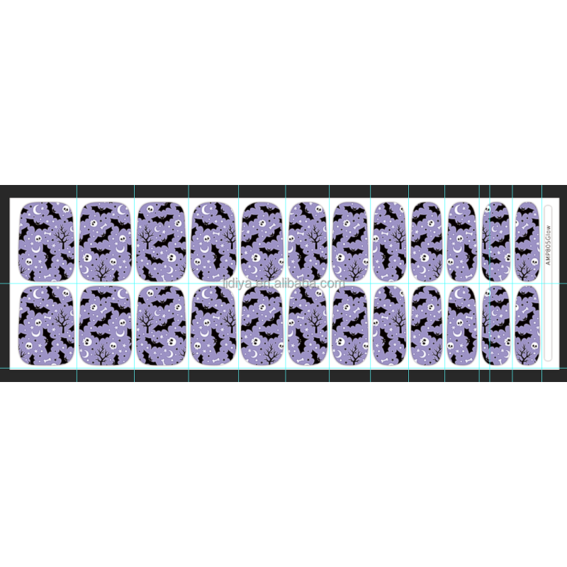 AMP/Olivia Top Quality 100% Real Nail Polish Nail Stickers for Girls