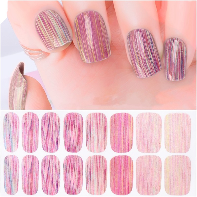 Safety Certification and Beautiful Finger Nail Polish Wraps Application Party Nail Sticker