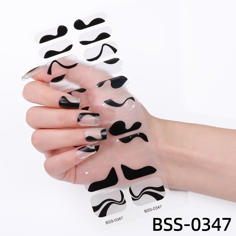 Factory Price Customize Wholesales UV Lamp Semi Cured Gel Nail Polish Wraps Stickers Uv Gel Nail Sticker