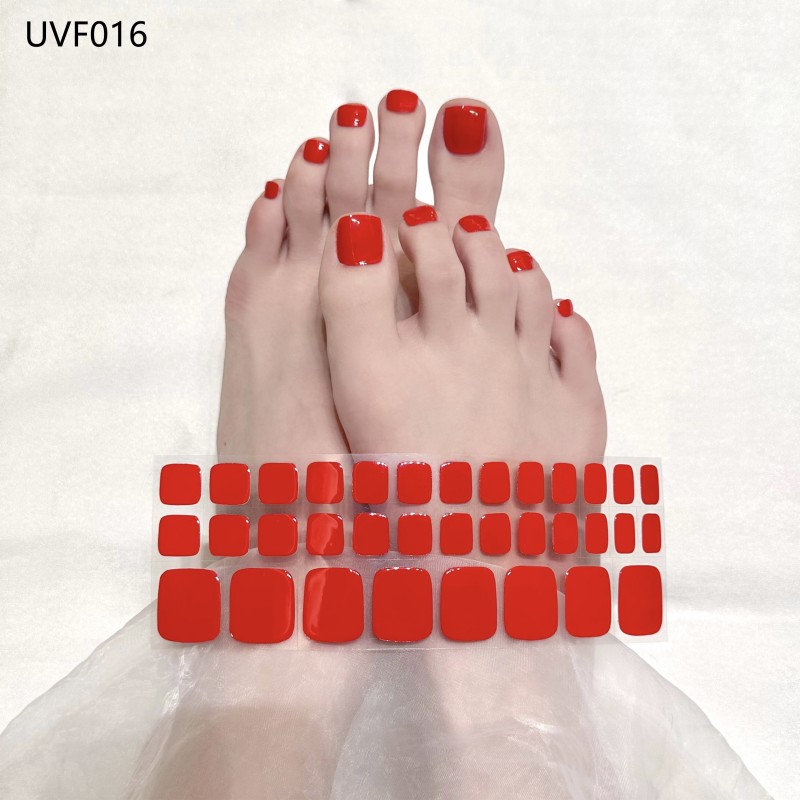 Factory Supplier New Gel Nail Stickers Self Adhesive Semi Cured Gel Nail Polish Strips Gel Toe Nail