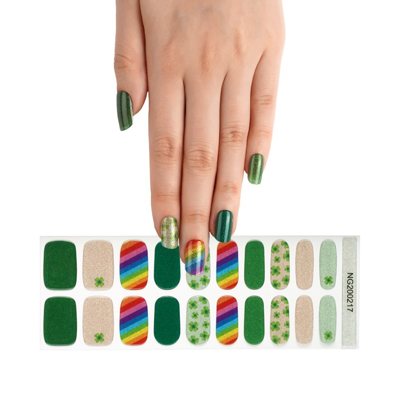 The Best Sell  Nail Polish Wraps Long Lasting Gel Nail Strips Low Qty Custom Designs UV Gel Semi Cured Nail Wraps
