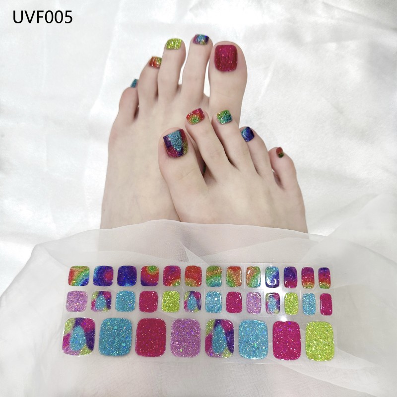 Nail Stick Gel Strips Cheap Price Gel Nail With the Uv Semi Cured Gel Toe Sticker