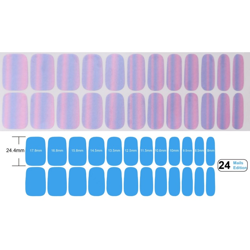 336 Pieces 24 Sheets 100% Full Wrap Nail Polish Strip Sticker