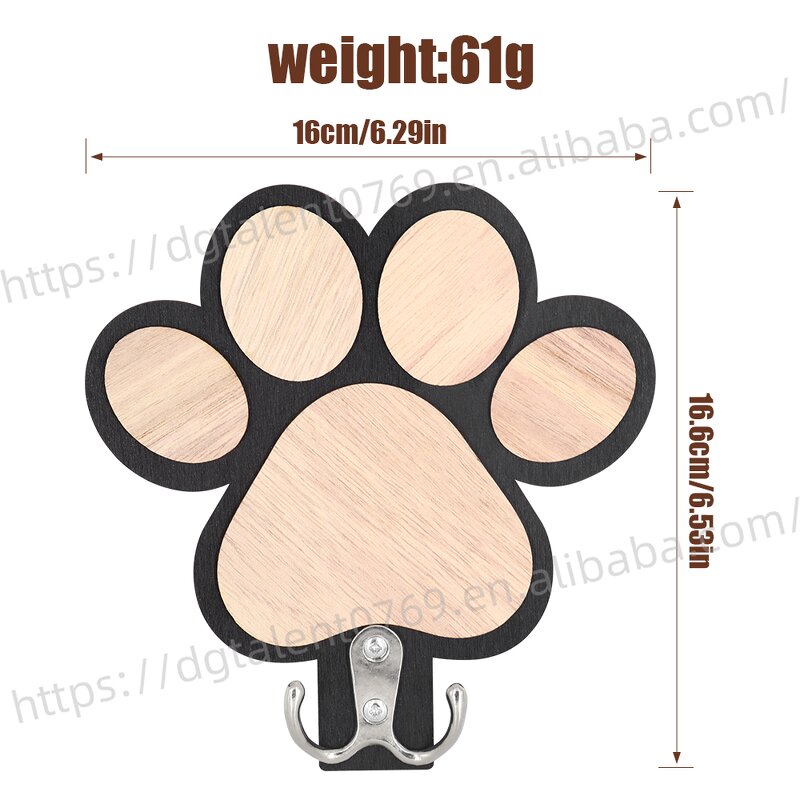 Plywood Wall Hook Supplier - Paw Shaped for Home Decoration
