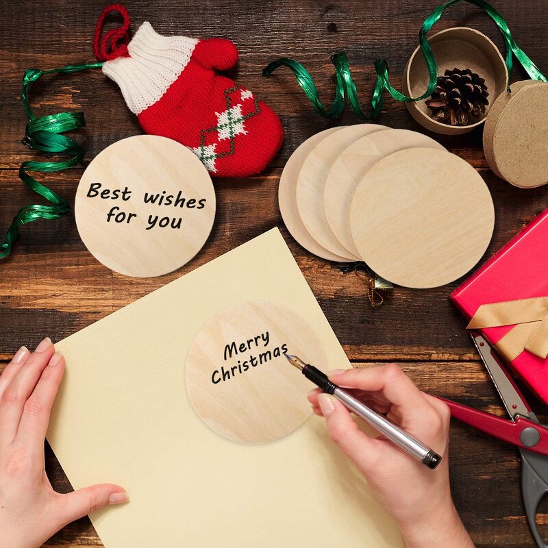 Wood Round Ornaments Supplier - 4 Inch Unfinished for DIY Painting