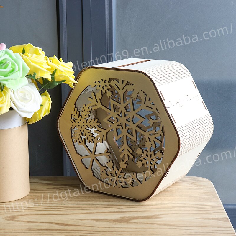 Christmas Storage Box Factory - Hexagonal Plywood Box for Gift