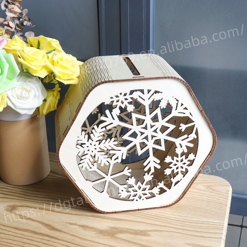 Christmas Storage Box Factory - Hexagonal Plywood Box for Gift