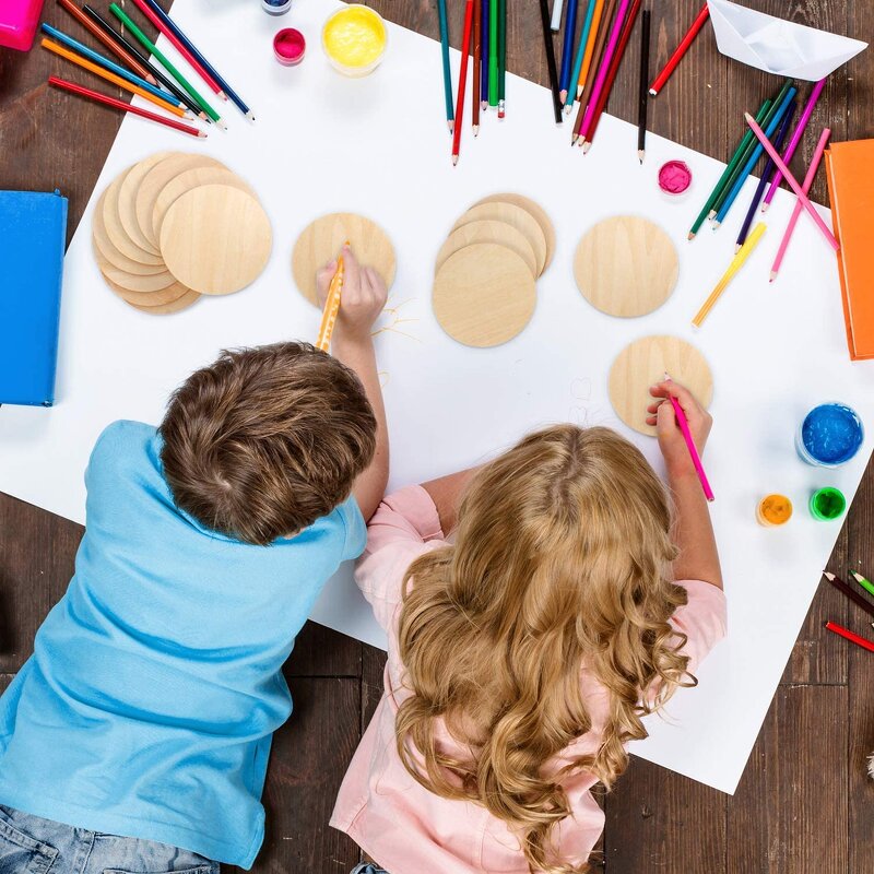 Wood Round Ornaments Supplier - 4 Inch Unfinished for DIY Painting