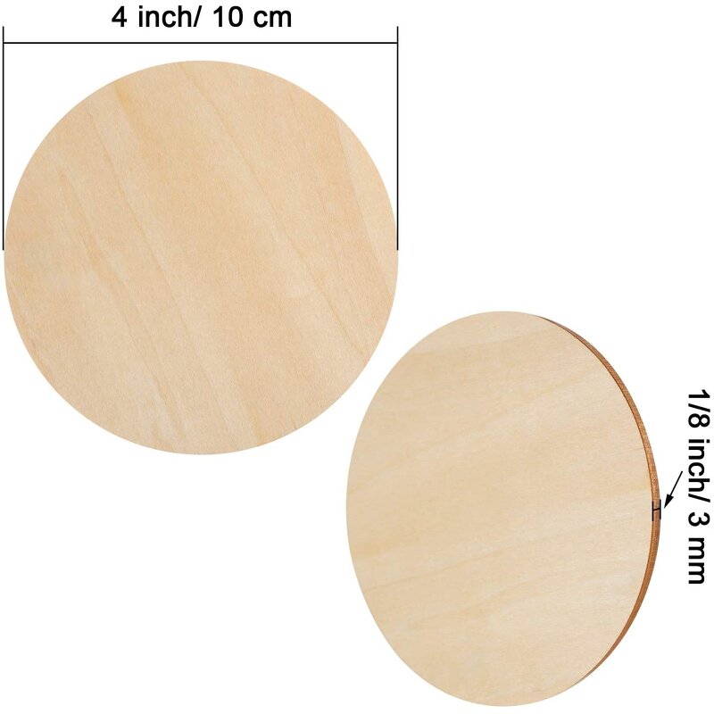 Wood Round Ornaments Supplier - 4 Inch Unfinished for DIY Painting