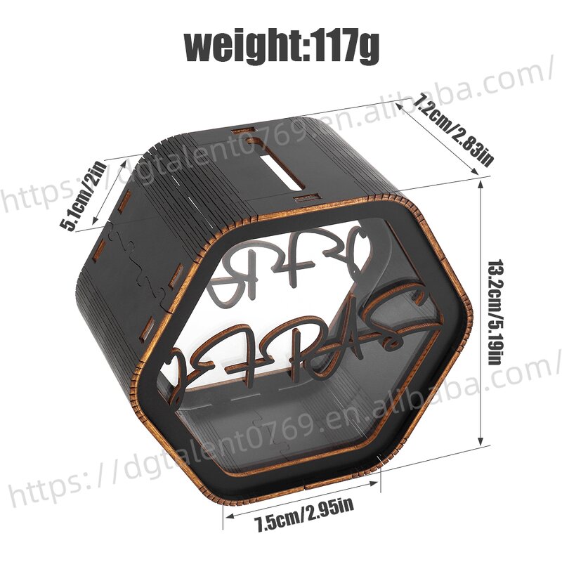 Custom Card Box Supplier - Hexagonal Piggy Bank Plywood Construction