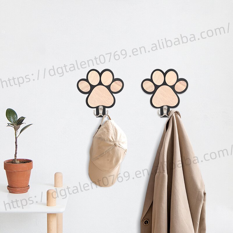 Plywood Wall Hook Supplier - Paw Shaped for Home Decoration