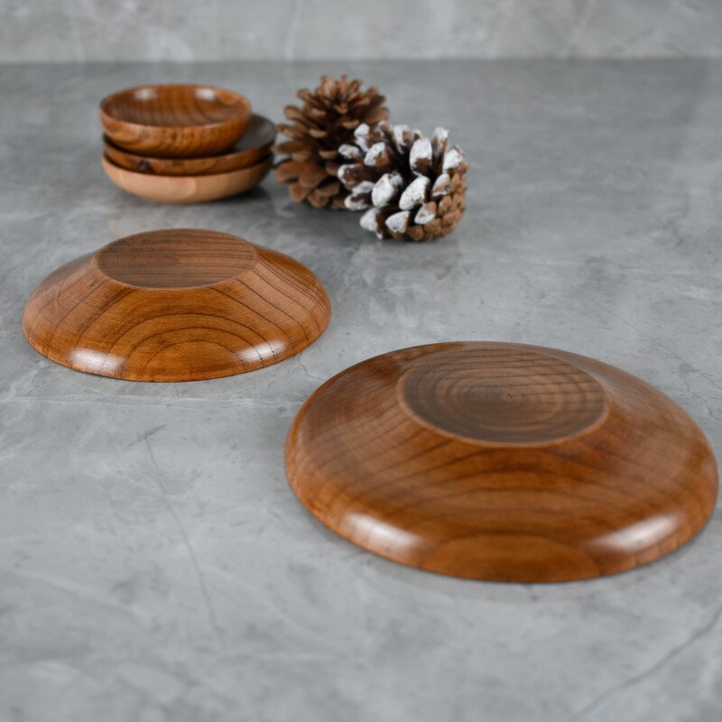 Sushi Plate Manufacturer - Round Wooden Serving Plates for Salad