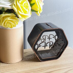 Custom Card Box Supplier - Hexagonal Piggy Bank Plywood Construction