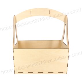 Handheld Basket Manufacturer - Rectangular Plywood Flower Basket