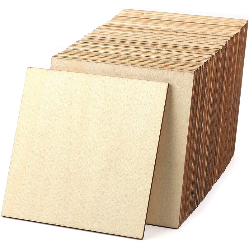 Wood Square Tiles Supplier - 4x4 Inch Laser Cut for Crafts Coasters
